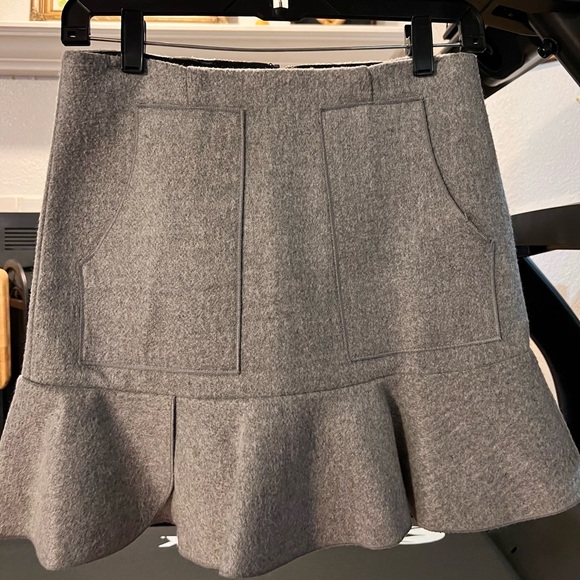 Asos woolen peplum mini skirt in gray - Picture 1 of 2